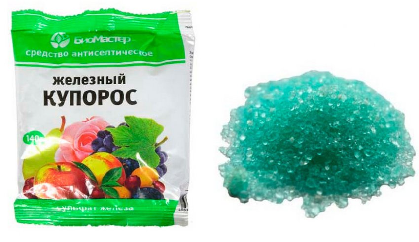 Железный купорос (сульфат железа):