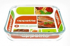 Форма стекл квадр 24x22x5см/1,8л ТМ Appetite