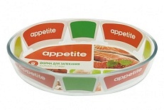 Форма стекл овал 35x24x6см/3,2л ТМ Appetite