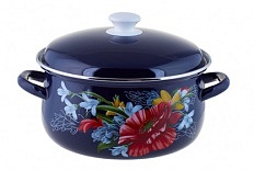 Кастрюля эмалированная  сферическая с рисунком  2л. - 61915-103/6