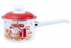 Ковш эмалированный цилиндрический с крышкой    La Cuisine 1,5л. -  ТМ Appetite