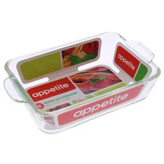Форма стекл прям 20x11x5см/0,5л с руч ТМ Appetite