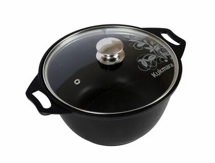Кастрюля литая с антипригарным покрытием со стеклянной крышкой 3л -   TM KUKMARA к31а