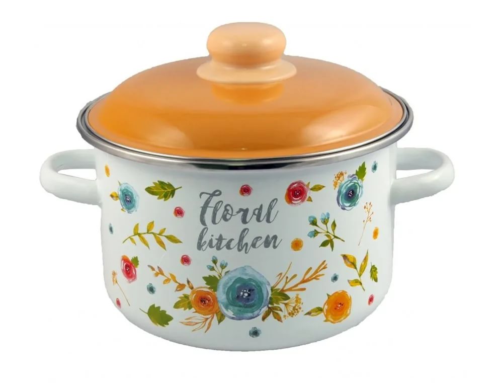 Кастрюля цилиндрическая Flora Kitchen  4л. - ТМ Appetite