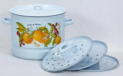 Мантоварка эмалированная с рисунком (3 секции) 7л.  -   22204