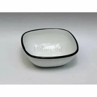 Миска эмалированная квадратная однотонная 1л. -    0307к/м